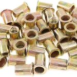 100 Piezas Tuercas de Remache M8 Métricas Chapadas en Zinc